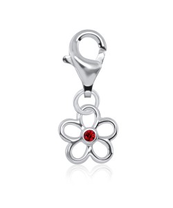 Cute Flower Shape Silver Charms CH-71